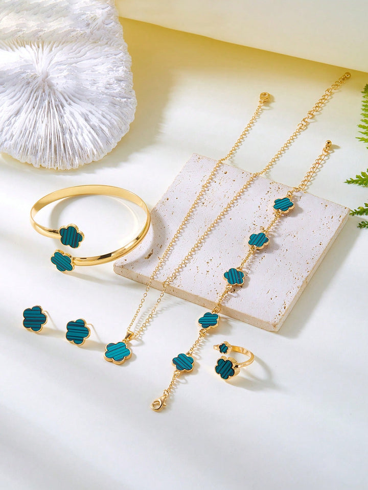 Set de bijuterii SHEIN, verde