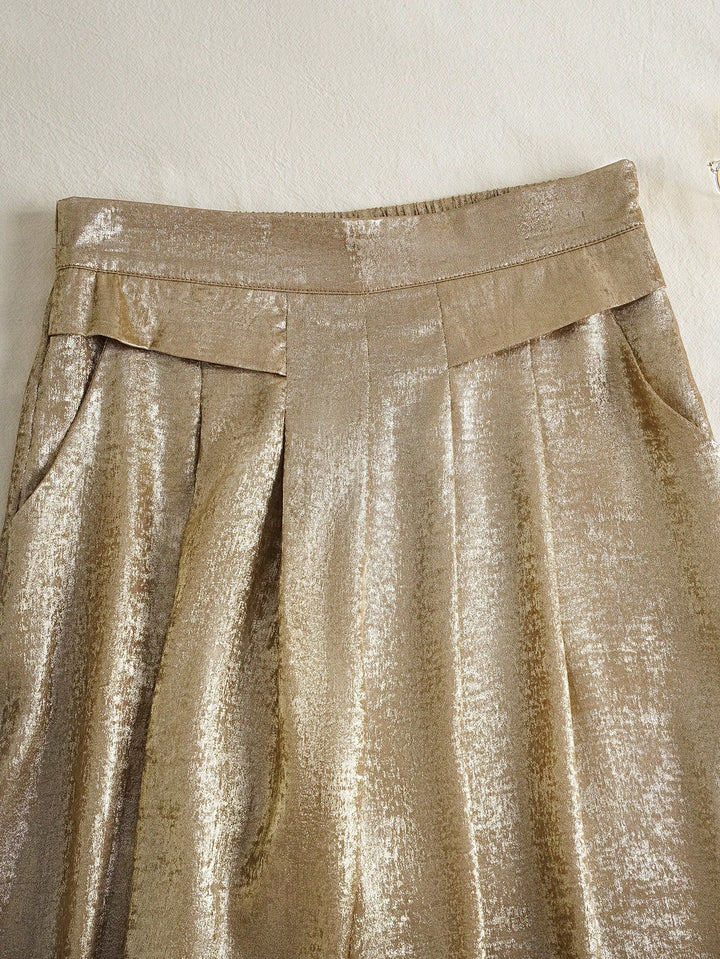 Pantaloni SHEIN, auriu