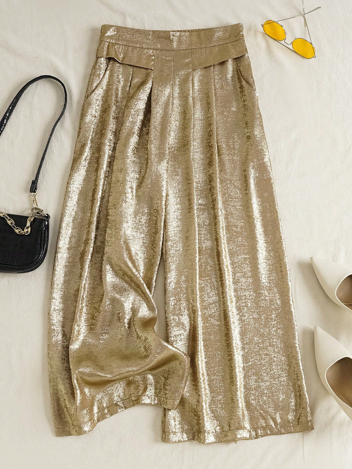 Pantaloni SHEIN, auriu
