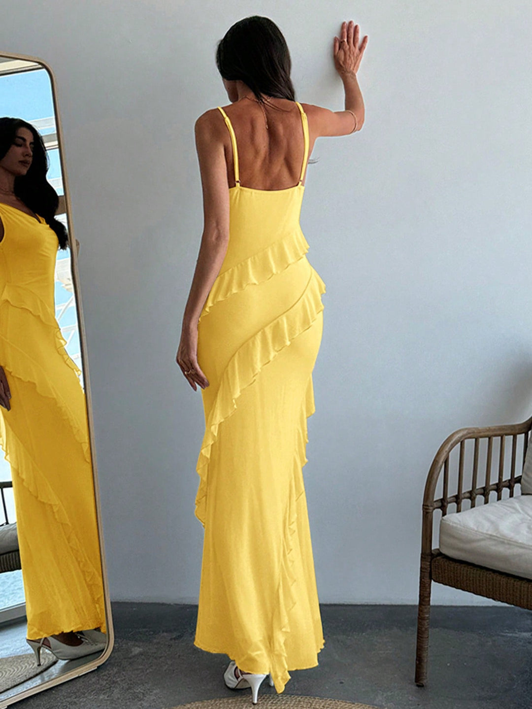 Rochie maxi SHEIN, galben