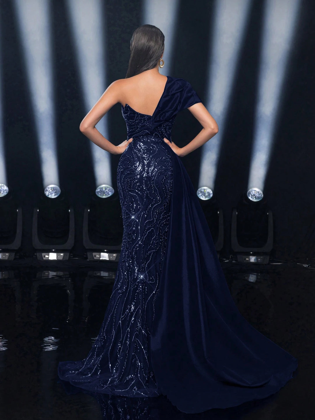 Rochie de ocazie SHEIN, albastru