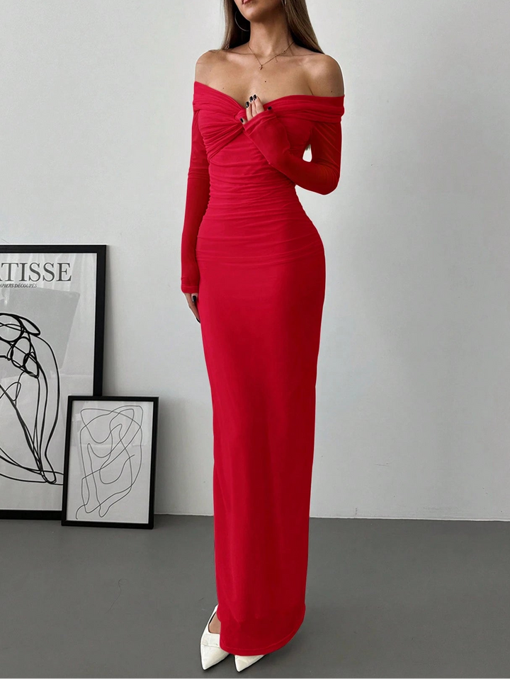 SHEIN maxi ruha, piros