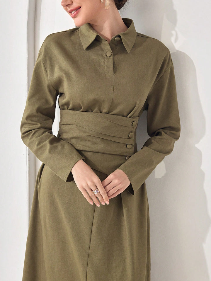 Shein maxi ruha, khaki