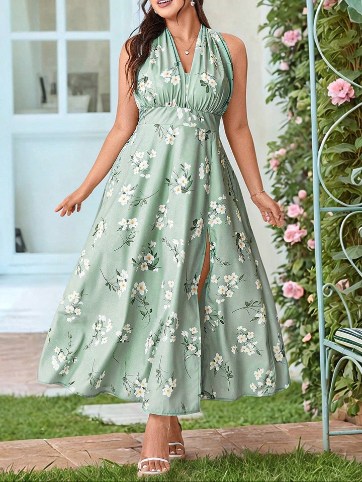 Rochie maxi SHEIN, verde