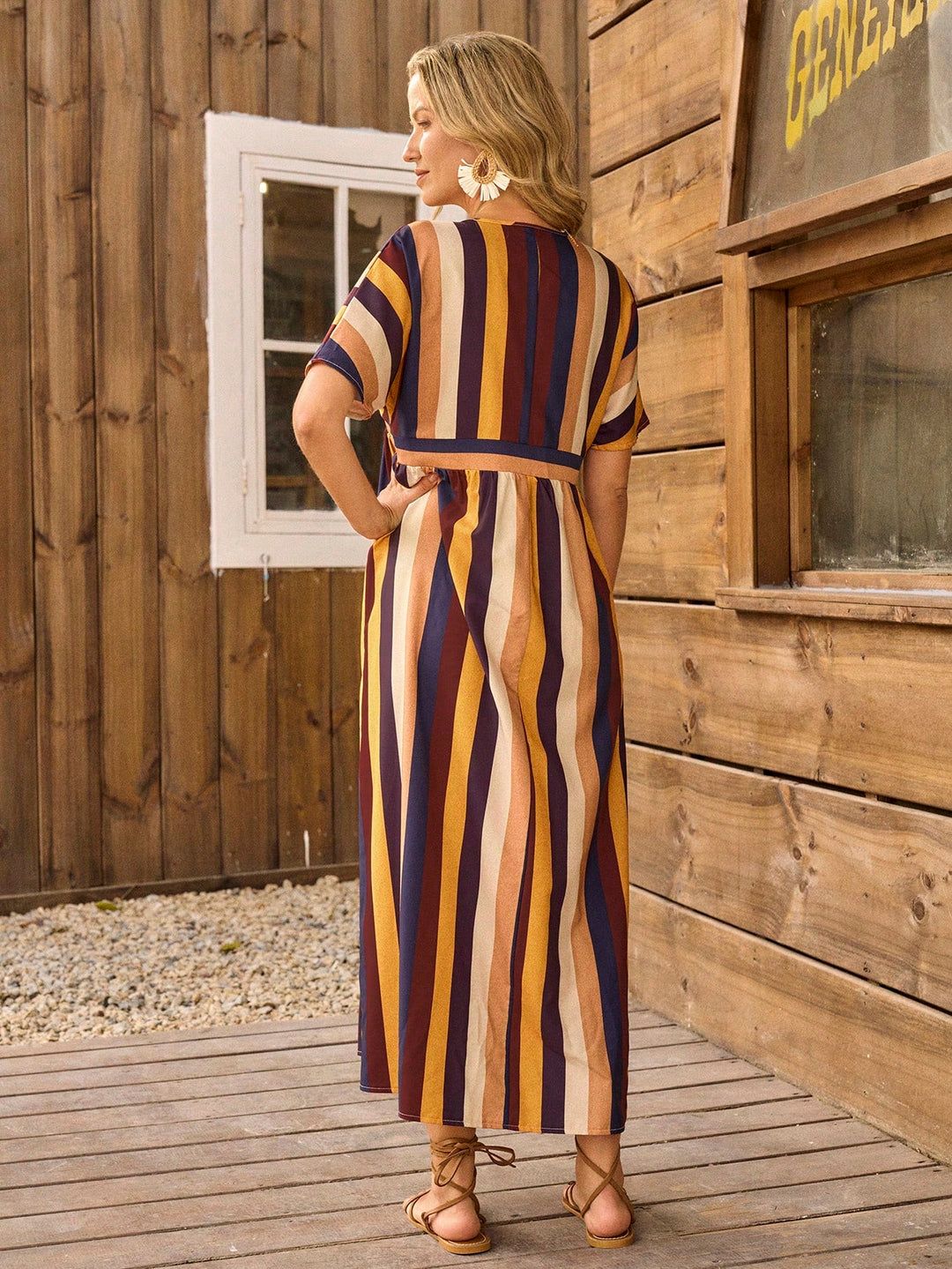 Rochie maxi Shein, mix culori
