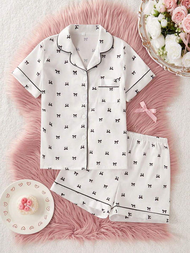 Compleu pijama SHEIN, alb