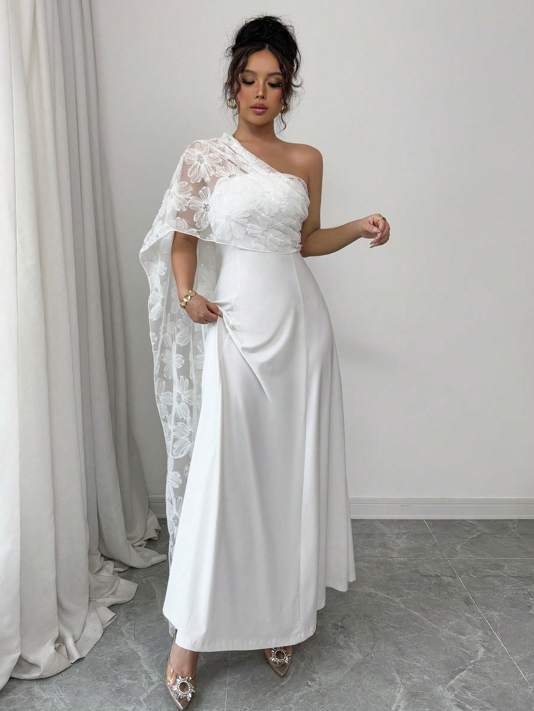 Rochie maxi SHEIN, alb
