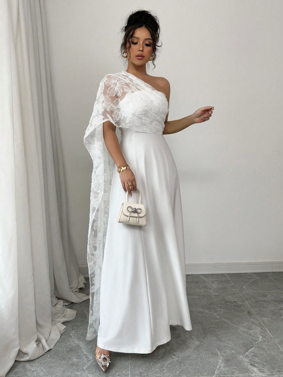 Rochie maxi SHEIN, alb