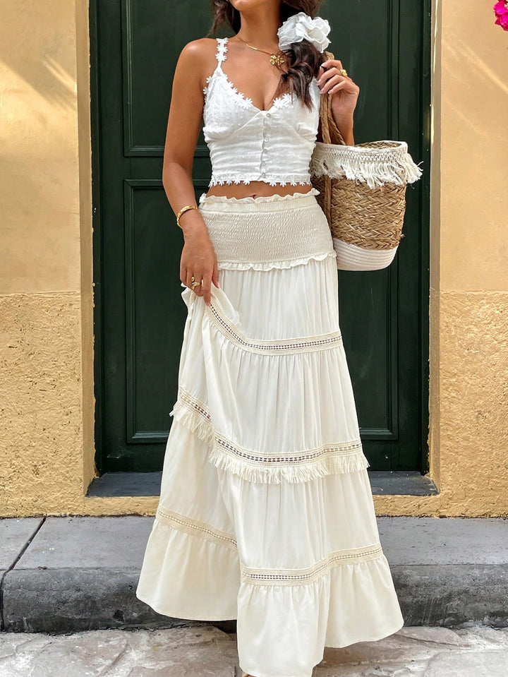 SHEIN maxi szoknya, krém