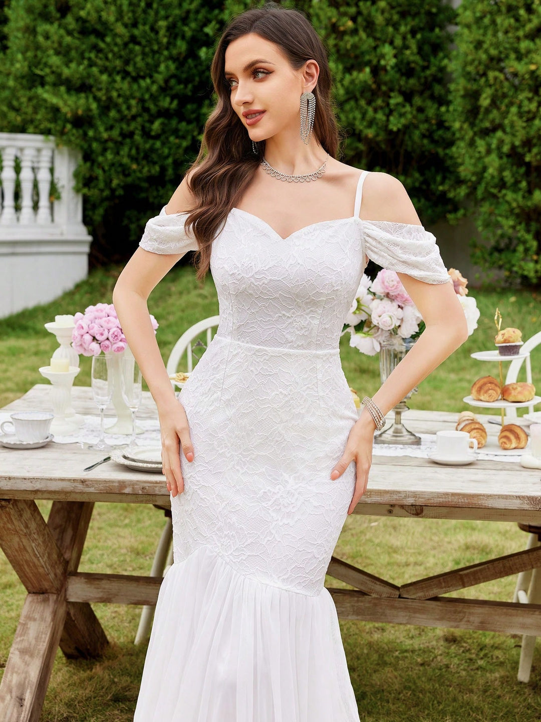 Rochie de mireasă SHEIN, alb