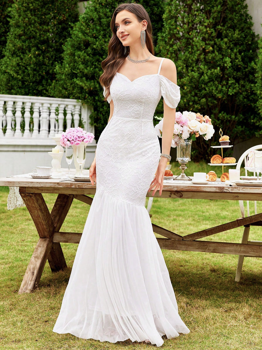 Rochie de mireasă SHEIN, alb