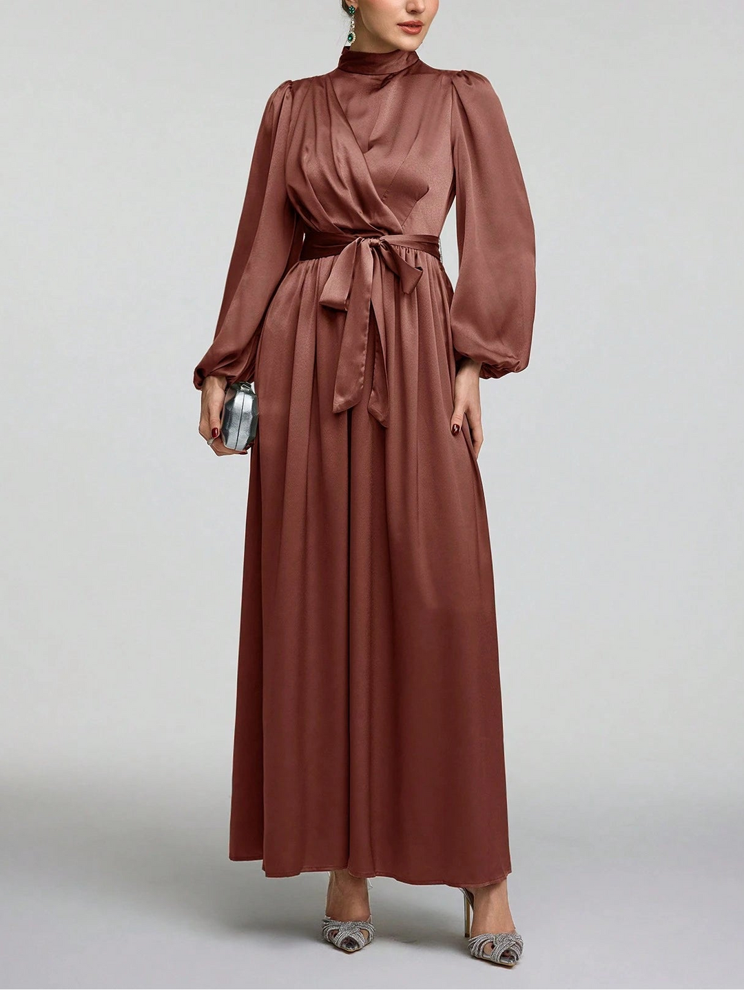 Rochie maxi SHEIN, cărămiziu
