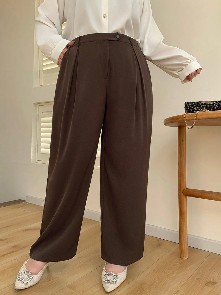 Pantaloni SHEIN, maro