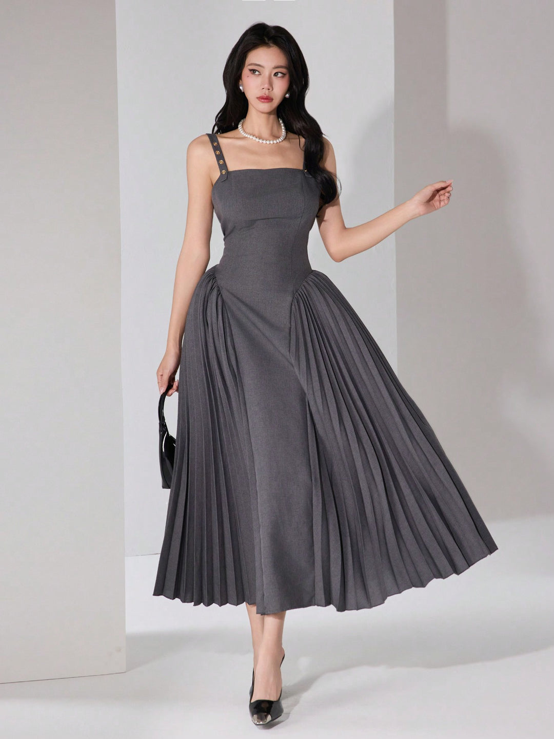 SHEIN maxi ruha, szürke