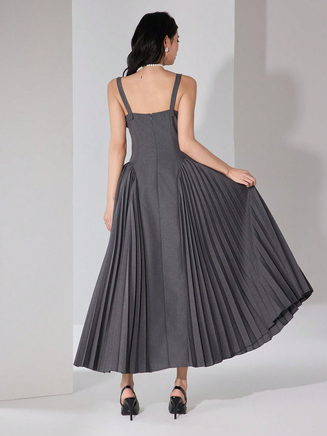 SHEIN maxi ruha, szürke