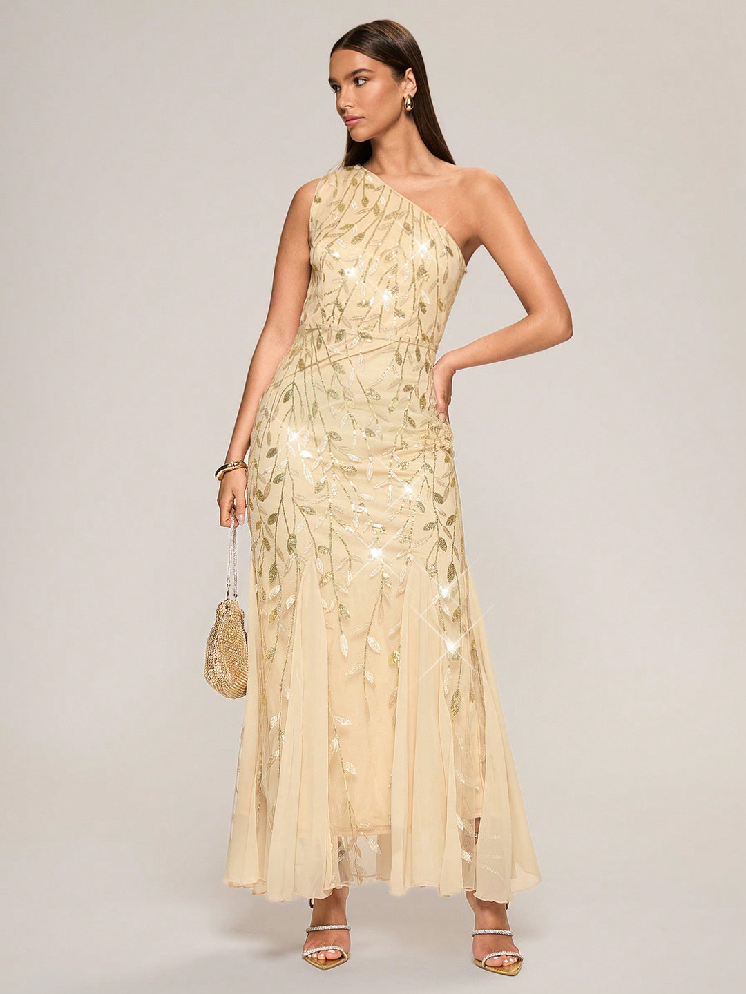 Rochie maxi SHEIN, auriu