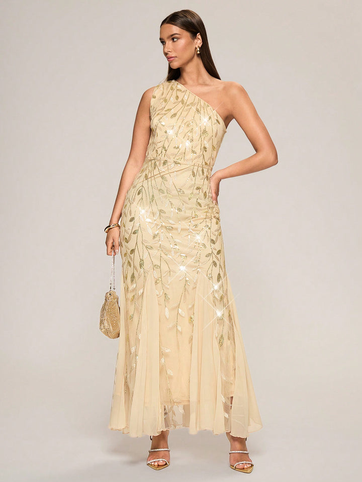Rochie maxi SHEIN, auriu