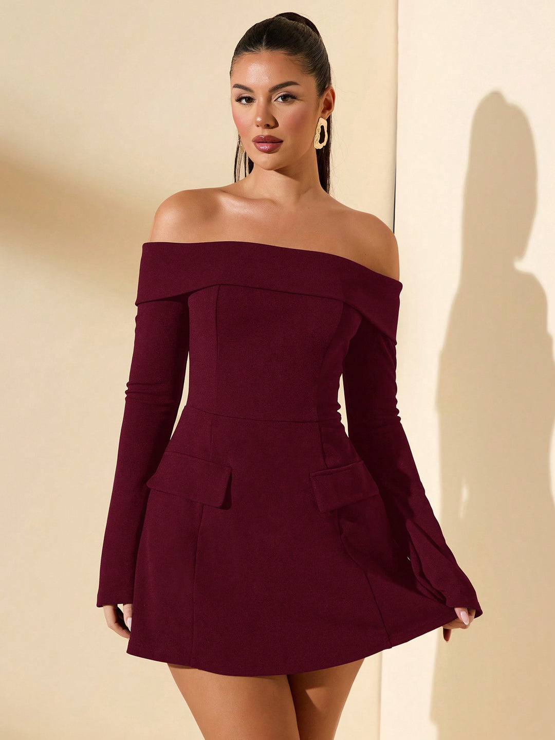 Rochie mini SHEIN, vișiniu