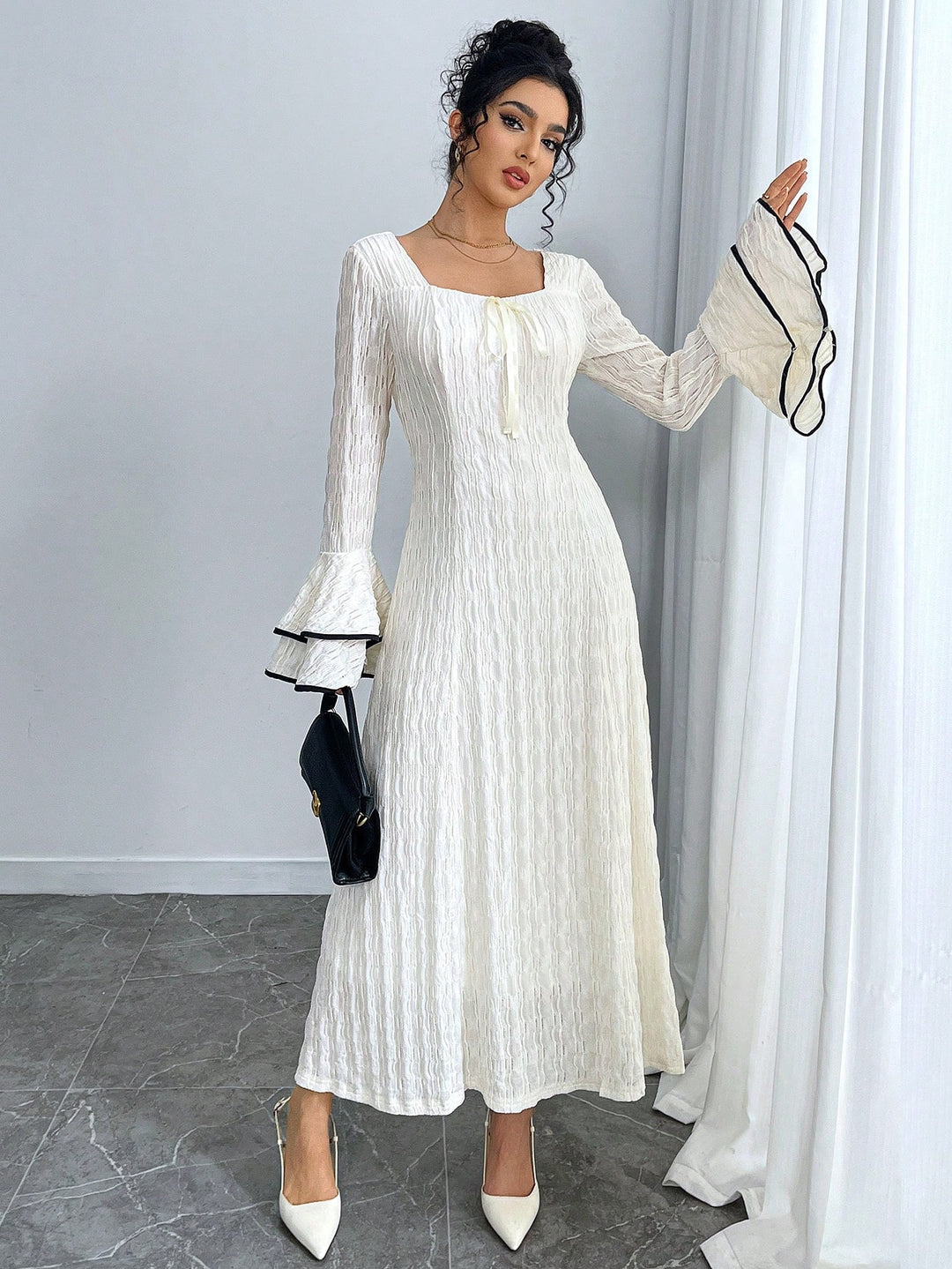 Rochie maxi SHEIN, alb