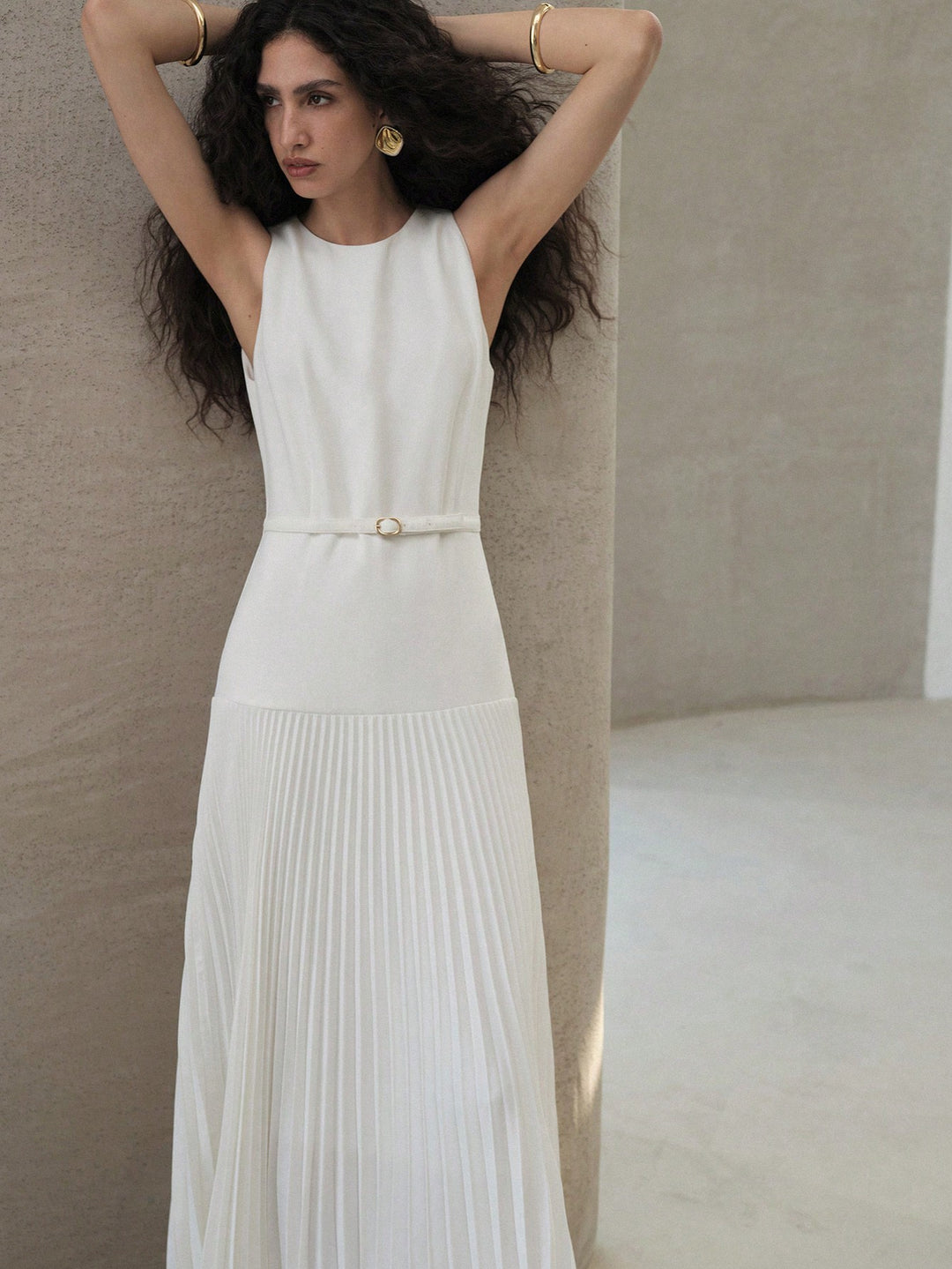 Rochie maxi SHEIN, alb
