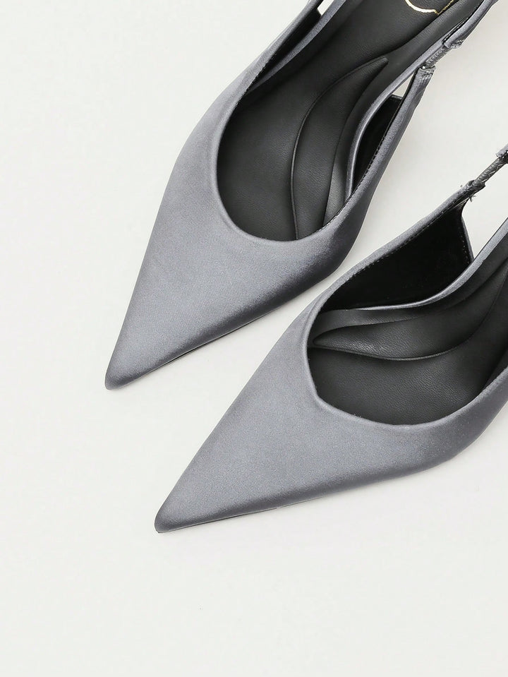 Pantofi cu toc SHEIN, gri