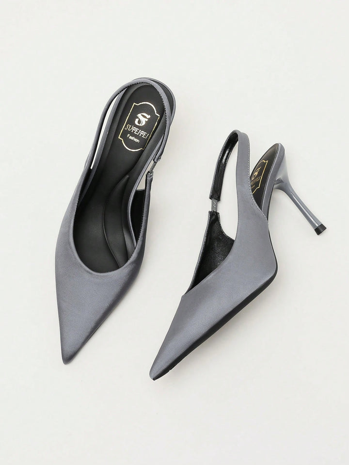 Pantofi cu toc SHEIN, gri
