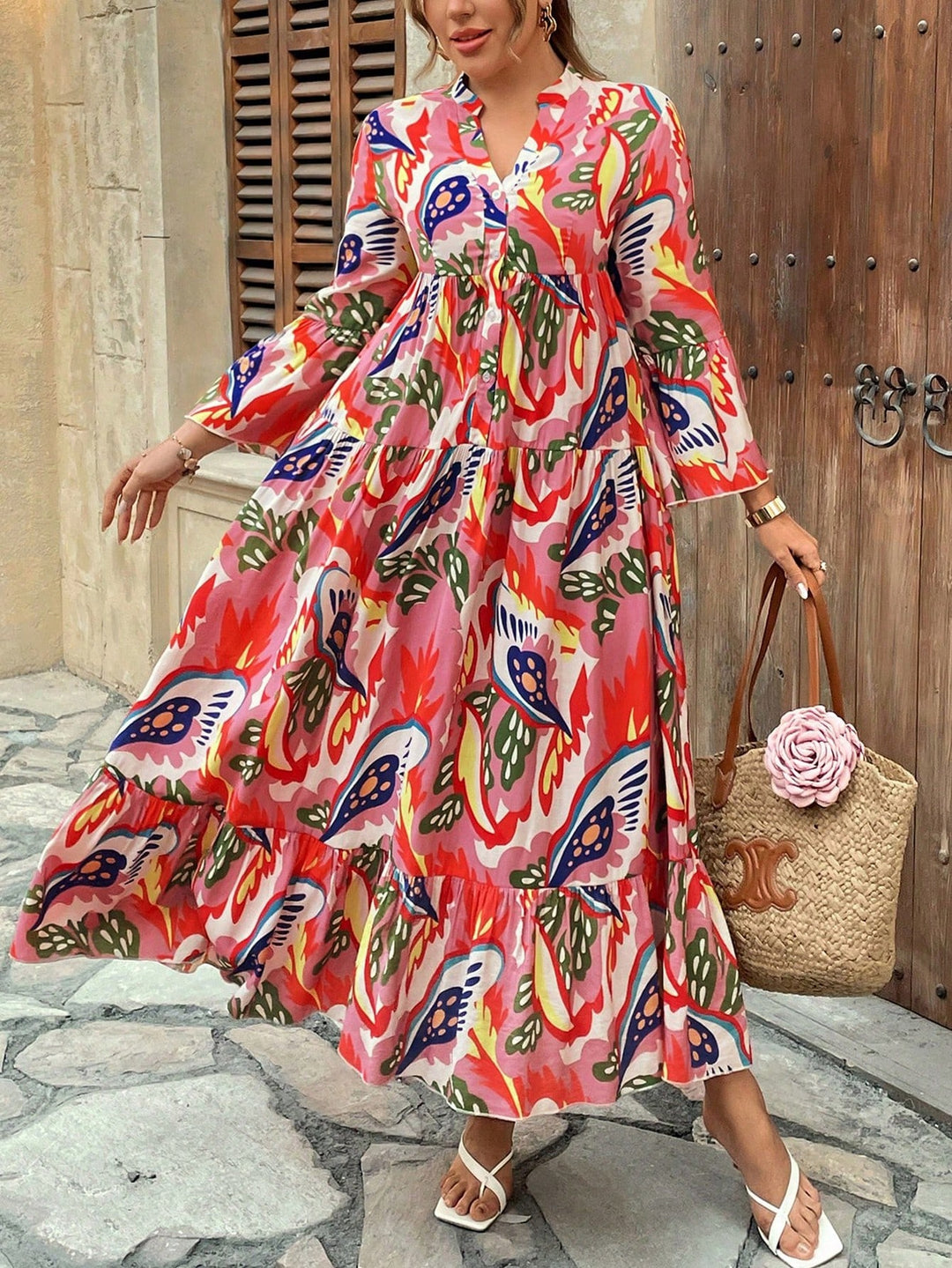Rochie maxi SHEIN, mix culori