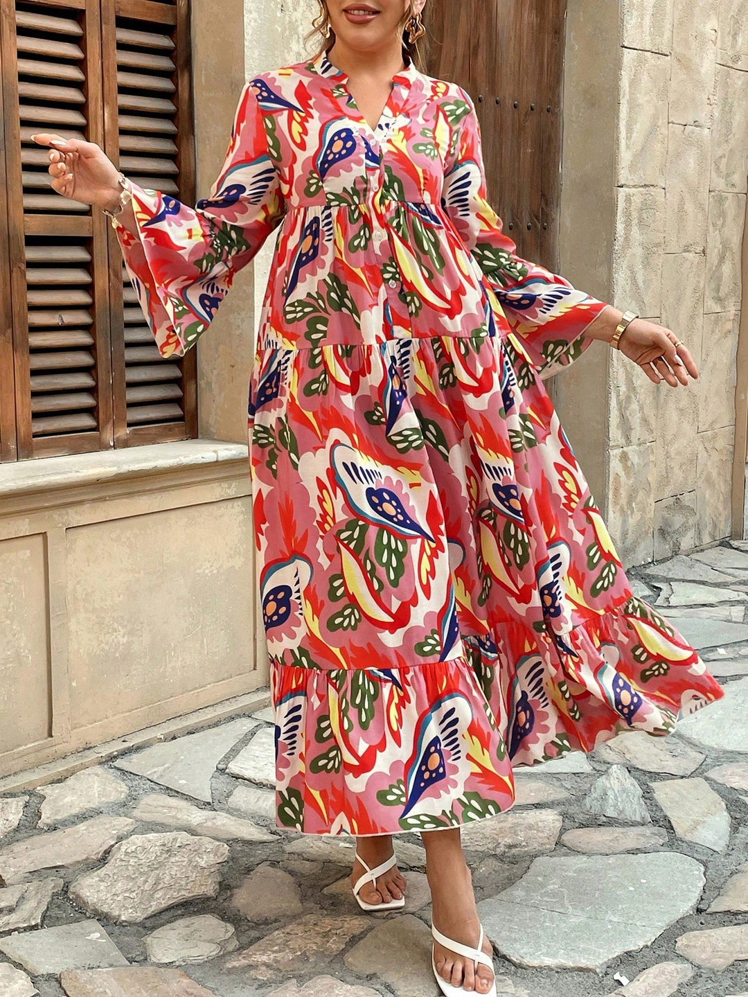 Rochie maxi SHEIN, mix culori