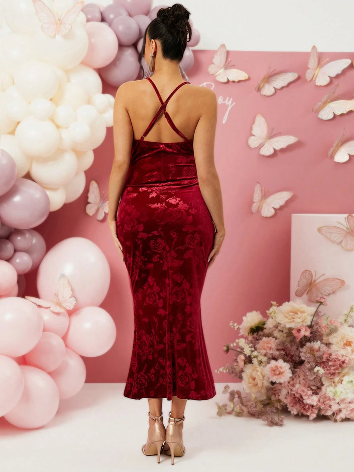 Rochie maxi Shein, vișiniu