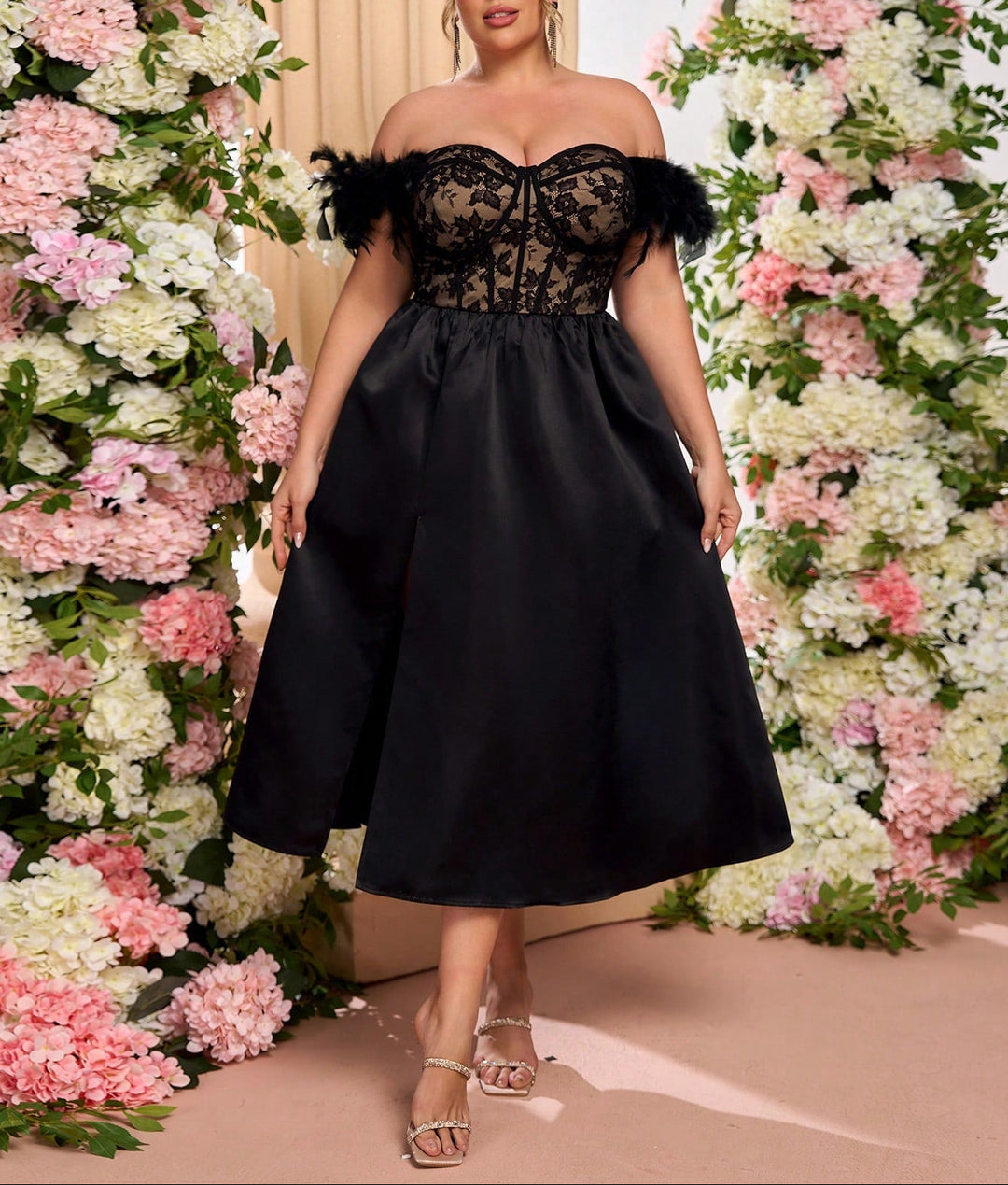 Rochie de ocazie Shein Curve+, negru