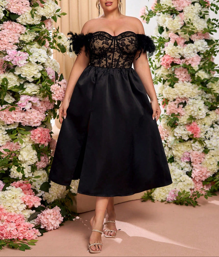 Rochie de ocazie Shein Curve+, negru