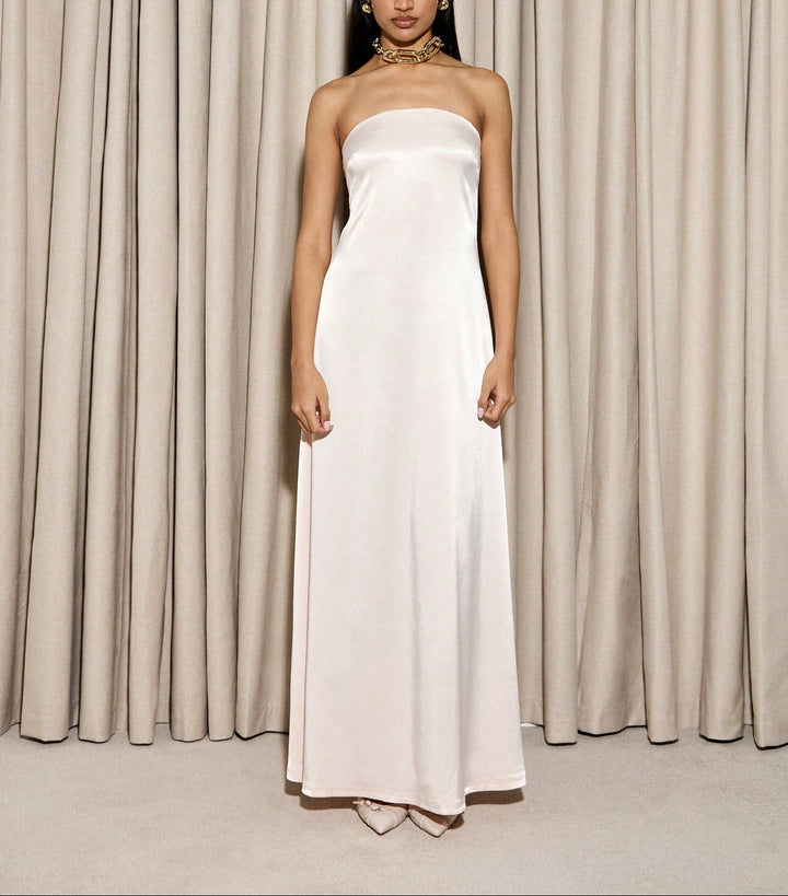 Rochie maxi SHEIN, crem