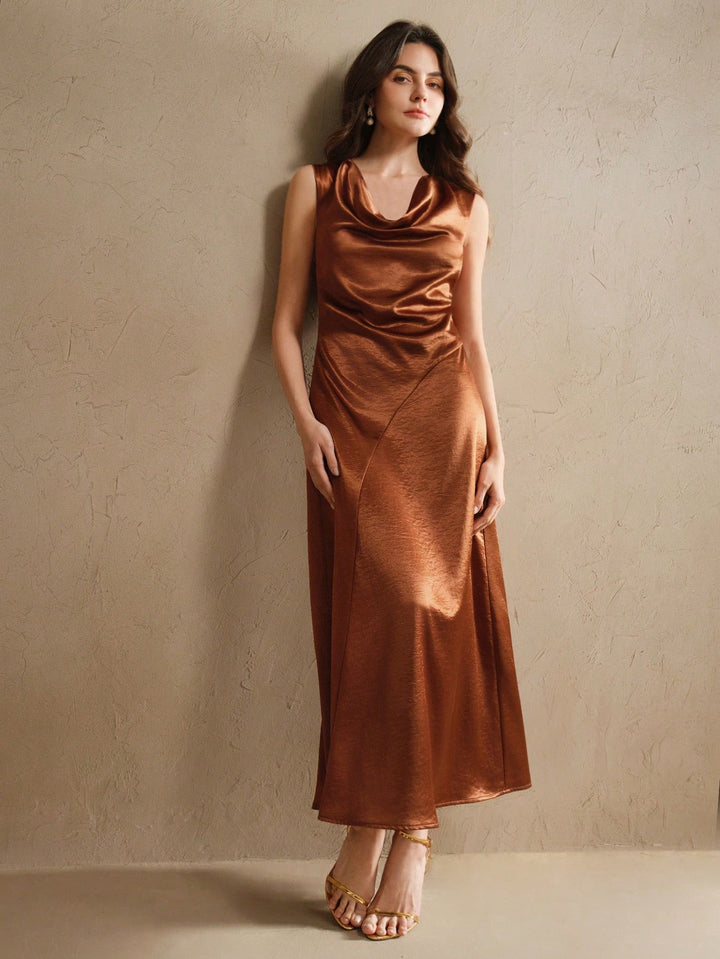 Rochie maxi SHEIN, maro