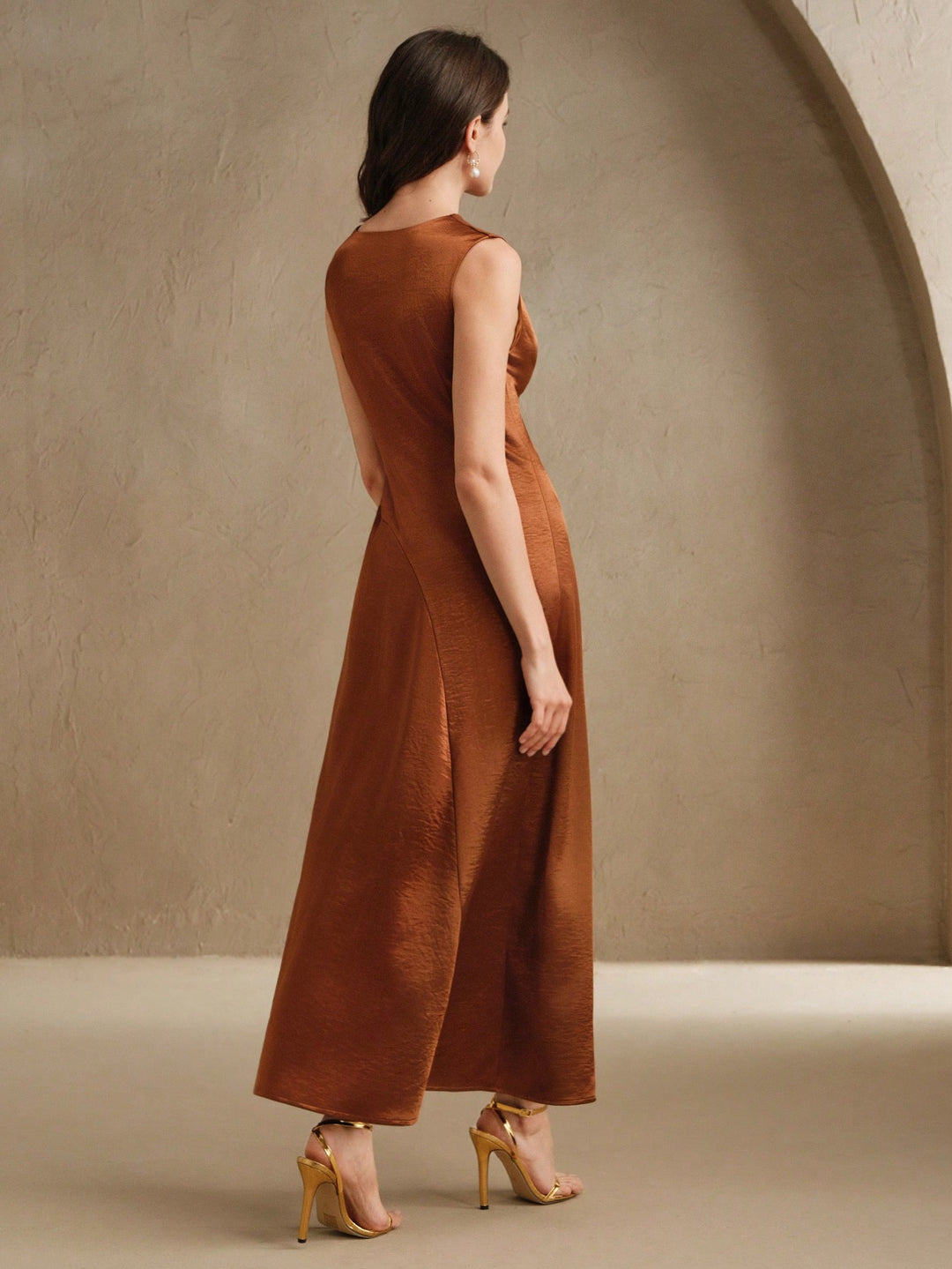 Rochie maxi SHEIN, maro