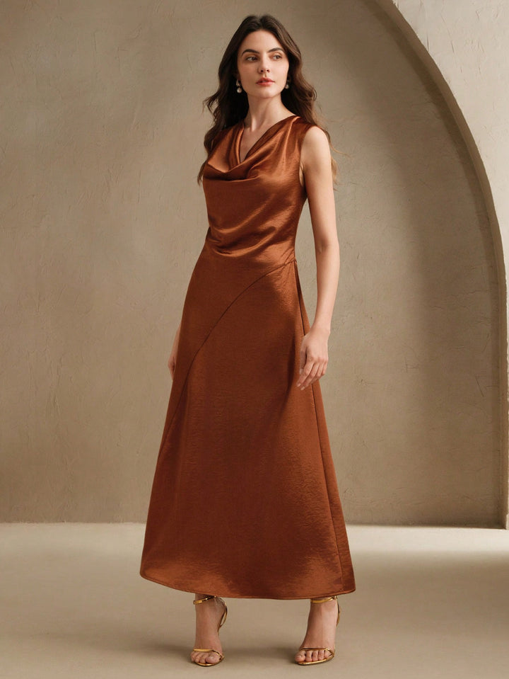 Rochie maxi SHEIN, maro