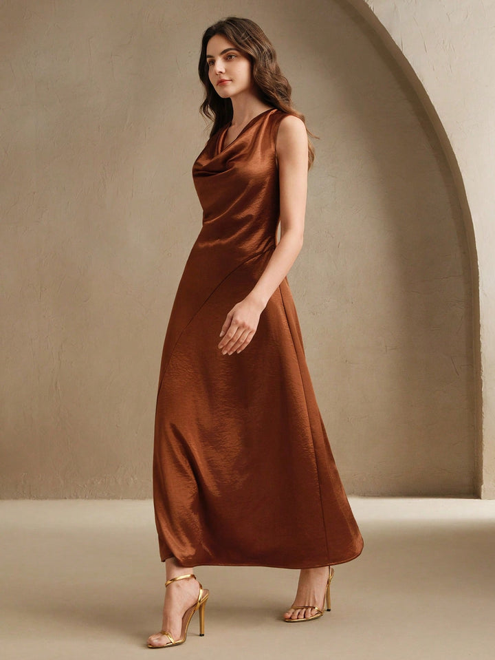 Rochie maxi SHEIN, maro