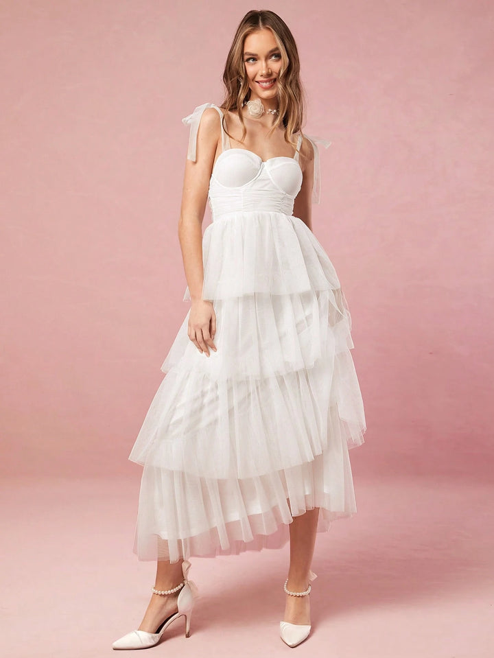 Rochie midi SHEIN, alb