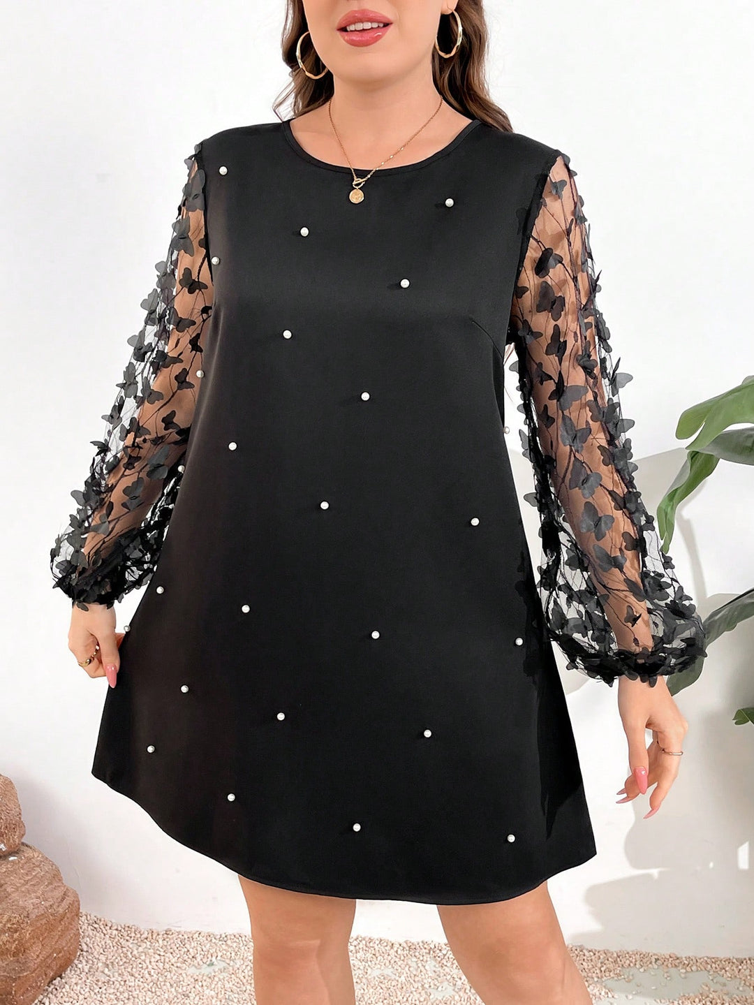 Rochie mini Shein Curve+, negru