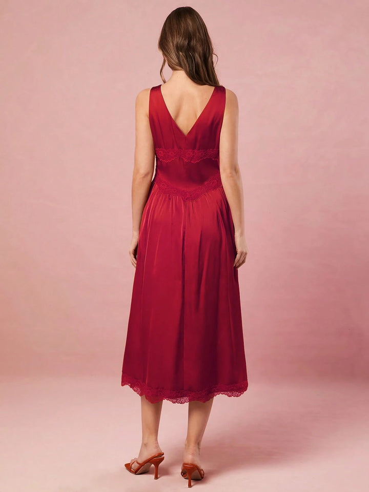 SHEIN maxi ruha, piros