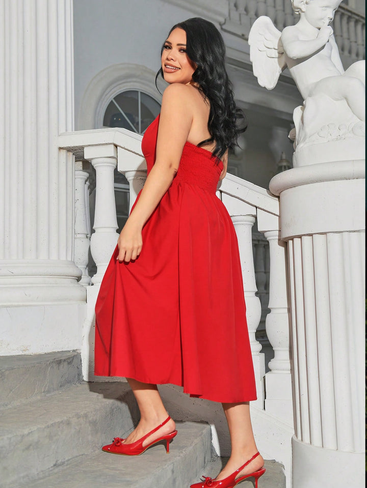 Rochie midi SHEIN, roșu