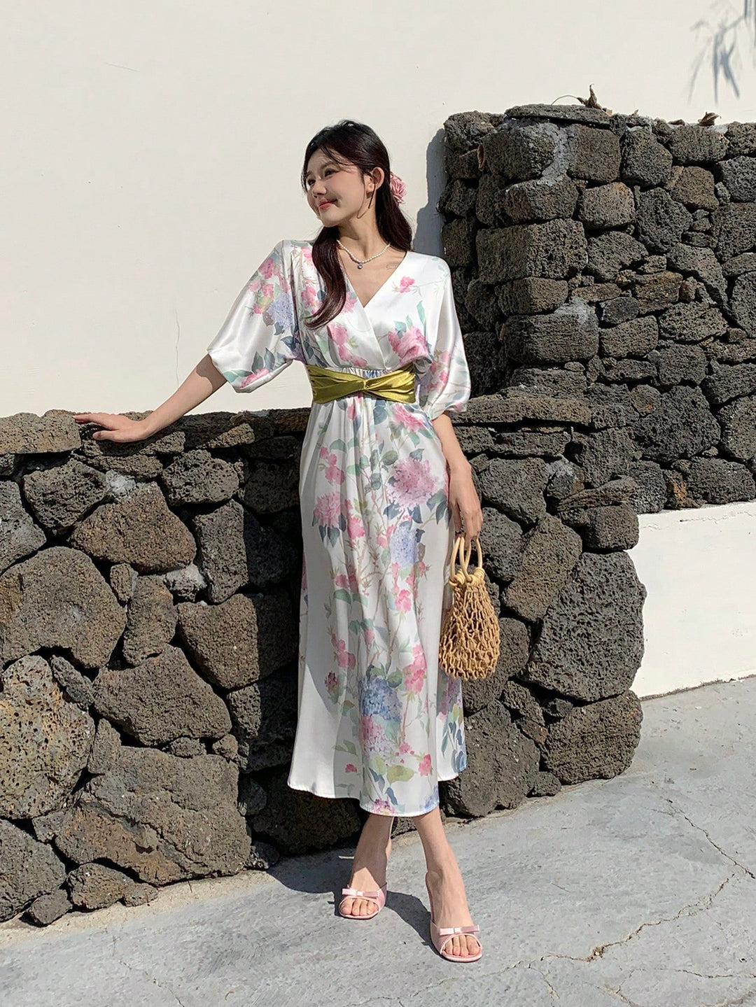 Rochie maxi SHEIN, mix culori