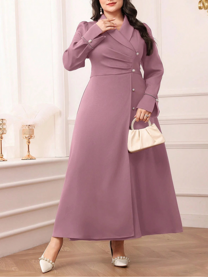Rochie maxi Shein Curve+, roz