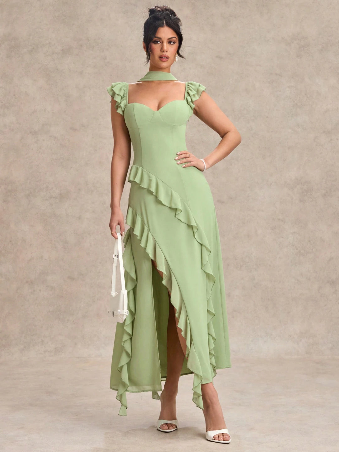 Rochie maxi SHEIN, verde