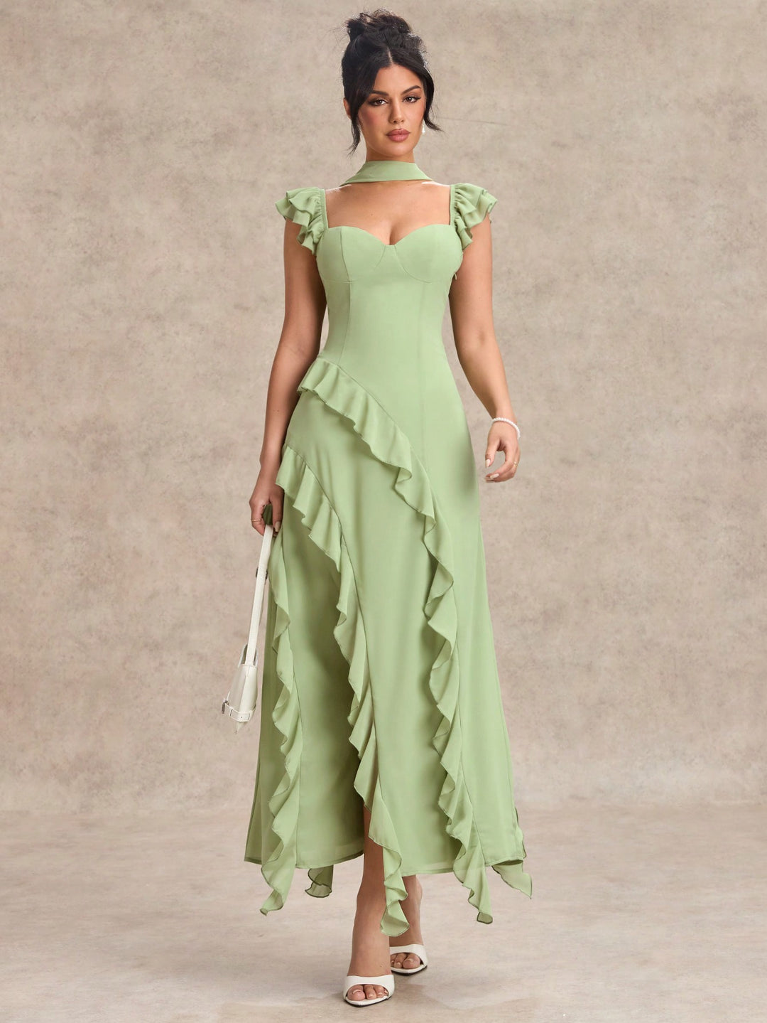 Rochie maxi SHEIN, verde