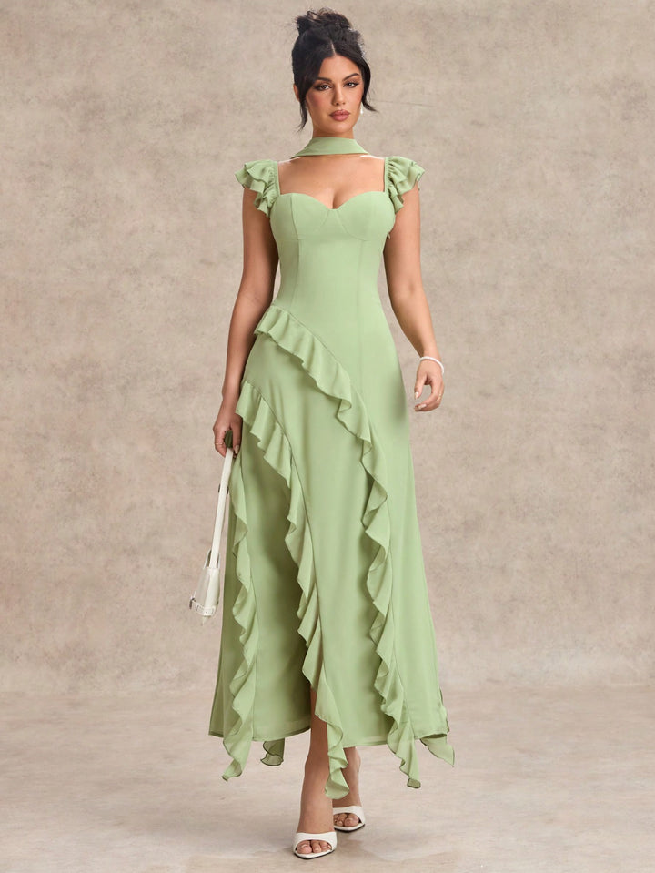 Rochie maxi SHEIN, verde