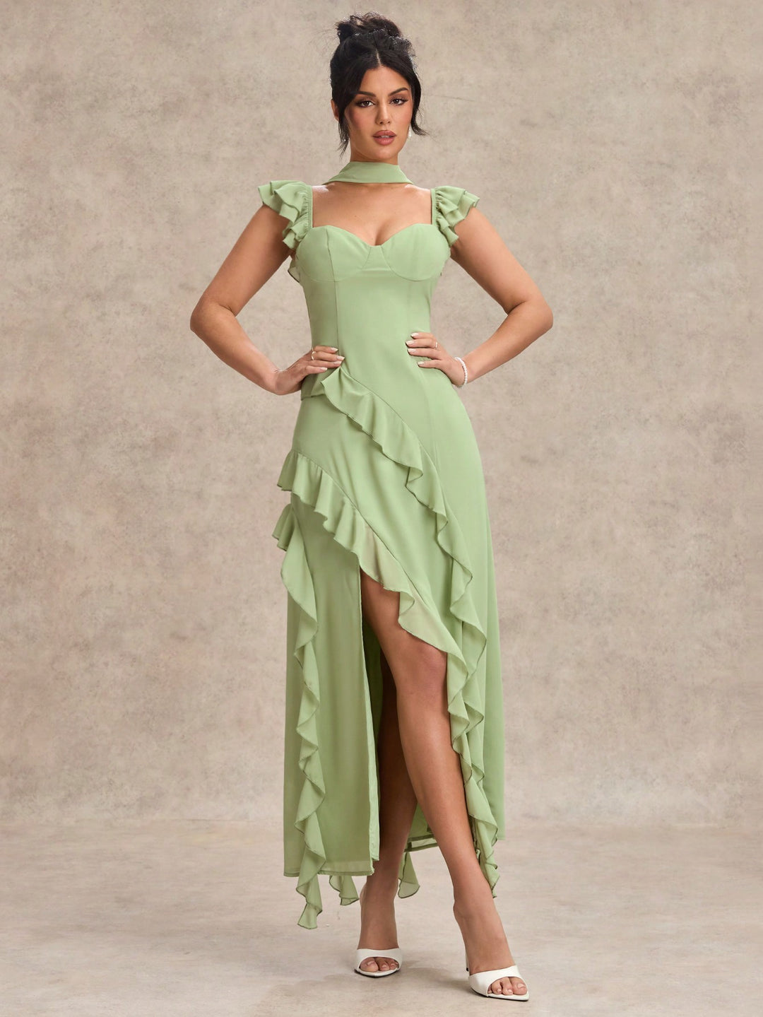 Rochie maxi SHEIN, verde