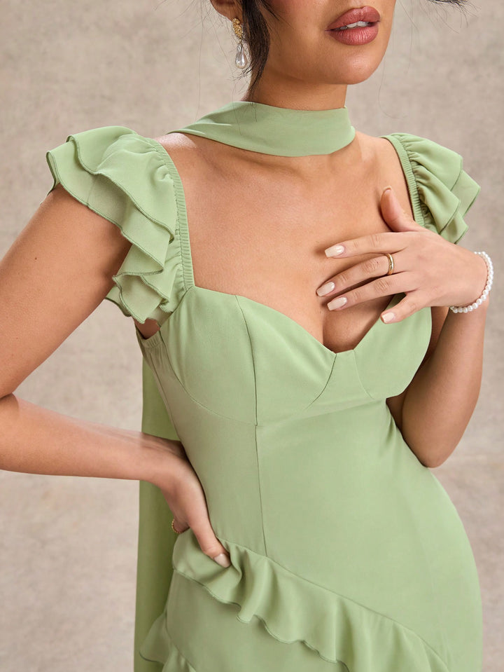 Rochie maxi SHEIN, verde