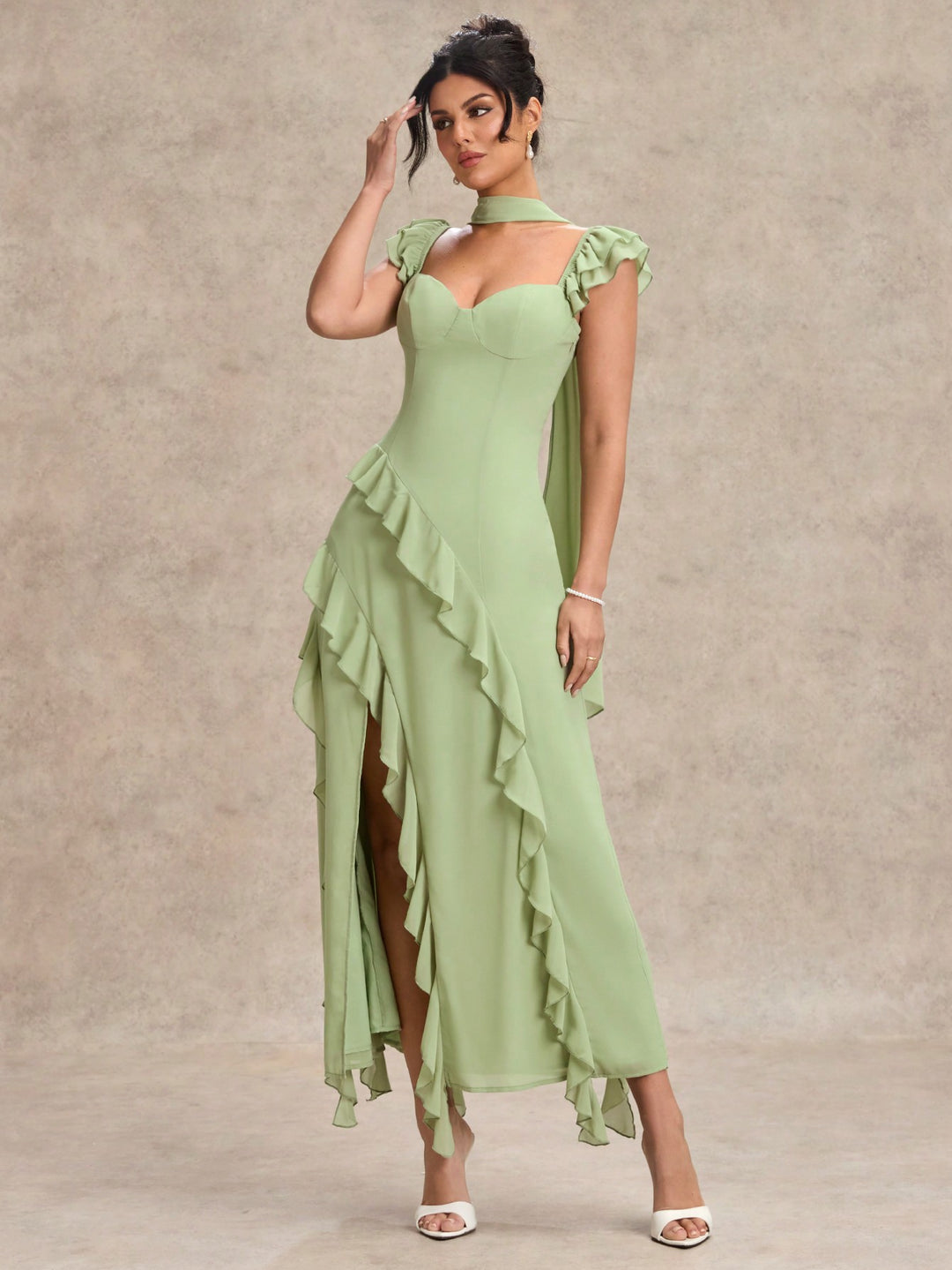 Rochie maxi SHEIN, verde