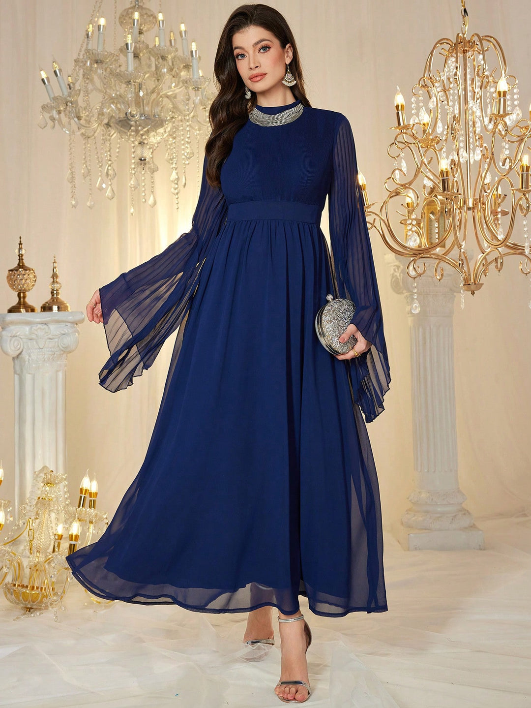 Rochie maxi SHEIN, albastru