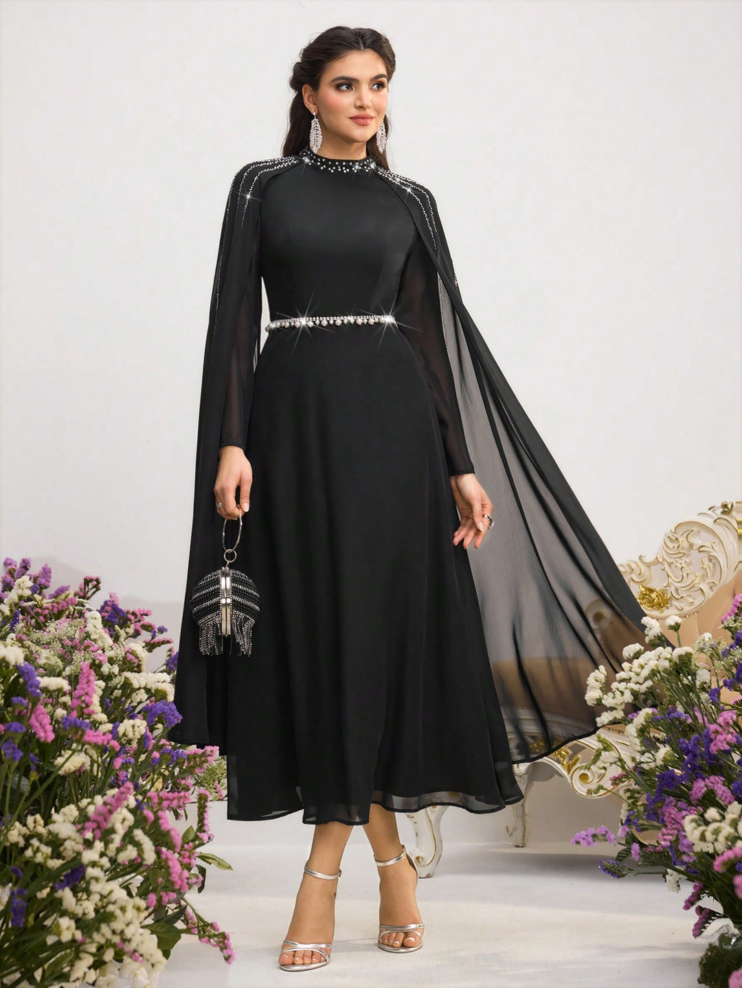 Rochie maxi SHEIN, negru
